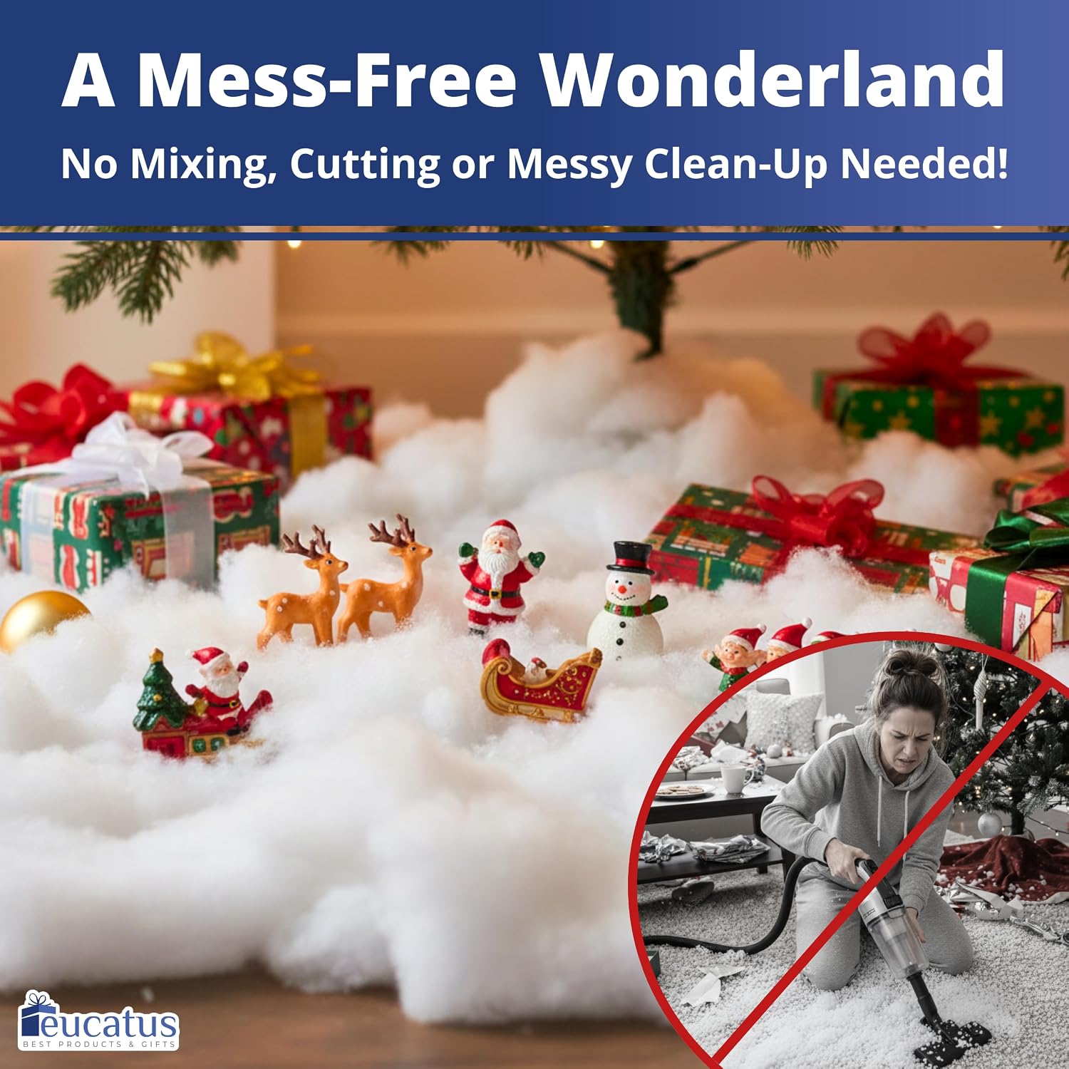 Eucatus listing image: mess-free snow wonderland