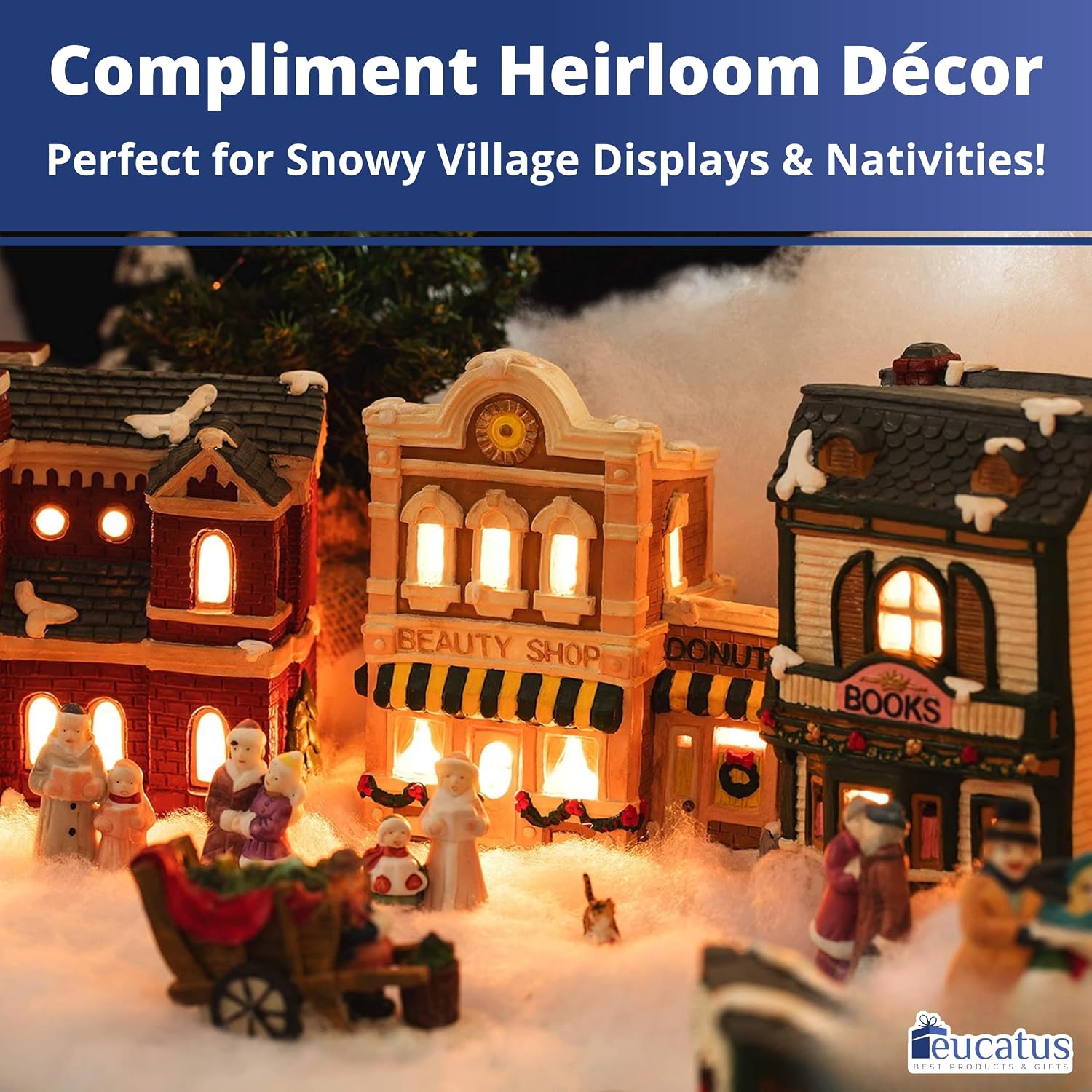 Eucatus listing image: heirloom village and nativity display